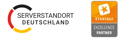 logo Starface und Servicestandort DE